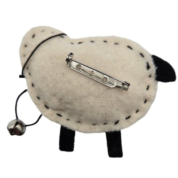 Brooch 2PC Set Farm Animals Cute Handcrafted Dairy Cow Sheep Heart Love Pet Pins - Picture 11 of 12